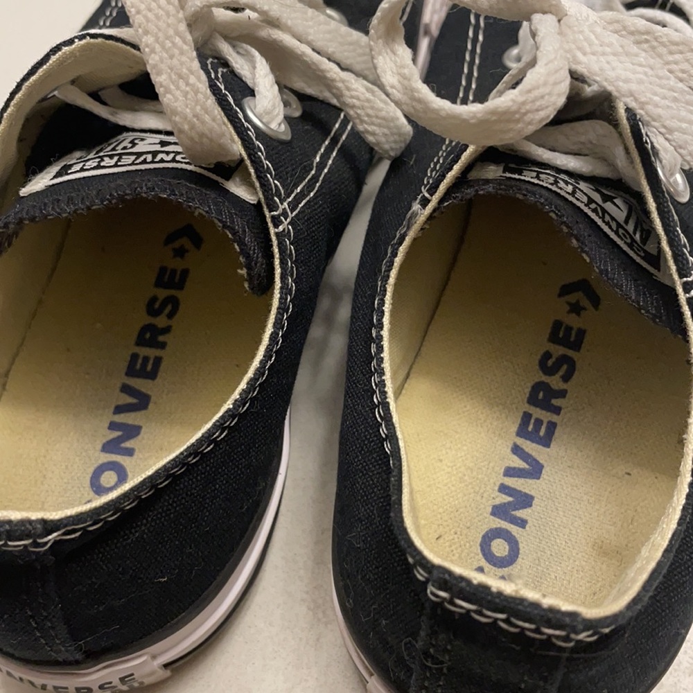 Converse All Star Low Top Sneakers Black Chucks - Picture 10 of 10